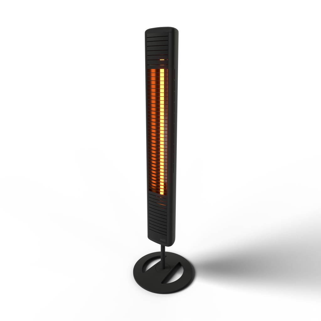 Mill | Outdoor Heater | OH2000ULGPFLOOR | Patio heater | 2000 W | Number of power levels | Suitable for rooms up to  m³ | Suitable for rooms up to  m² | Black | IP65