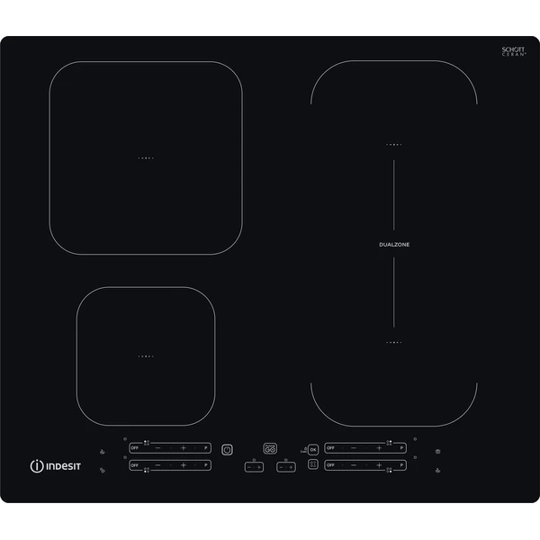 INDESIT Hob IB 65B60 NE  Induction, Number of burners/cooking zones 4, Touch, Timer, Black