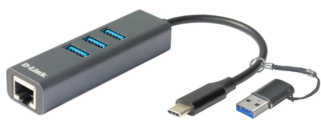 D-Link DUB-2332 sülearvuti dokk ja pordireplikaator Juhtmega ühendatud USB tüüp-C Hall