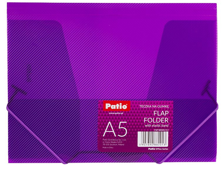 Kummiga mapp Patio 0,45mm A5 violetne