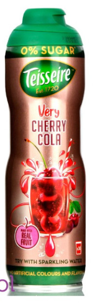 Siirup TEISSEIRE, Cherry Cola, ilma suhkruta, 0,6l