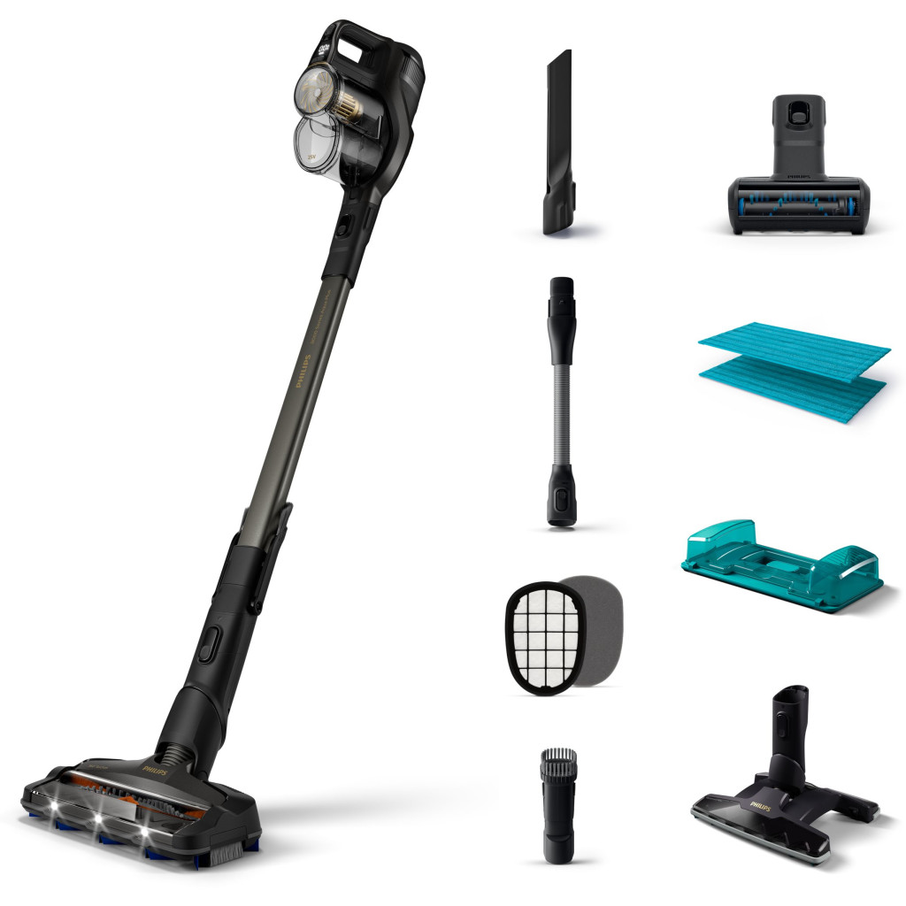 Philips | Vacuum cleaner | XC8349/01	Aqua Plus | Cordless operating | Handstick | - W | 25 V | Operating time (max) 80 min | Black | Warranty 24 month(s)