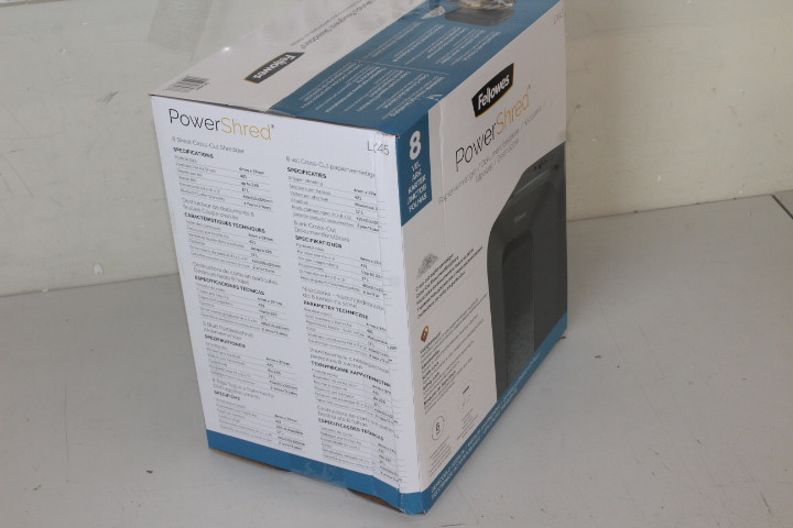 SALE OUT. Fellowes Shredder LX45 black | Cross-Cut | LX45 | Black | Paper shredding | Credit cards shredding | DAMAGED PACKAGING, SCRATCHES ON THE SIDE | Traditional | Warranty 24 month(s)