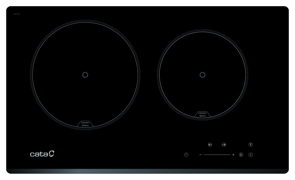 CATA Hob IB 2 PLUS BK/A Induction, Number of burners/cooking zones 2, Touch, Timer, Black