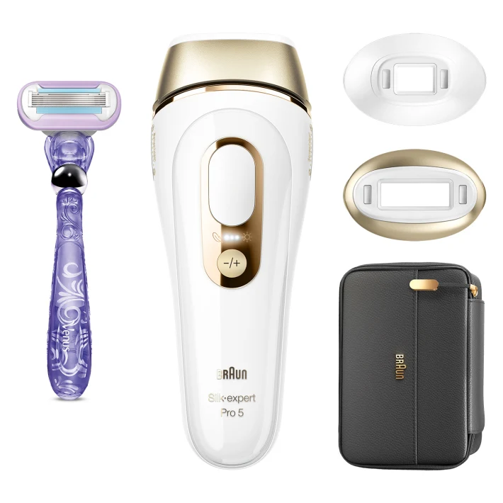 Braun Epilator PL5147 Silk-expert Pro 5 IPL Bulb lifetime (flashes) 400.000 Number of power levels 10 White/Gold