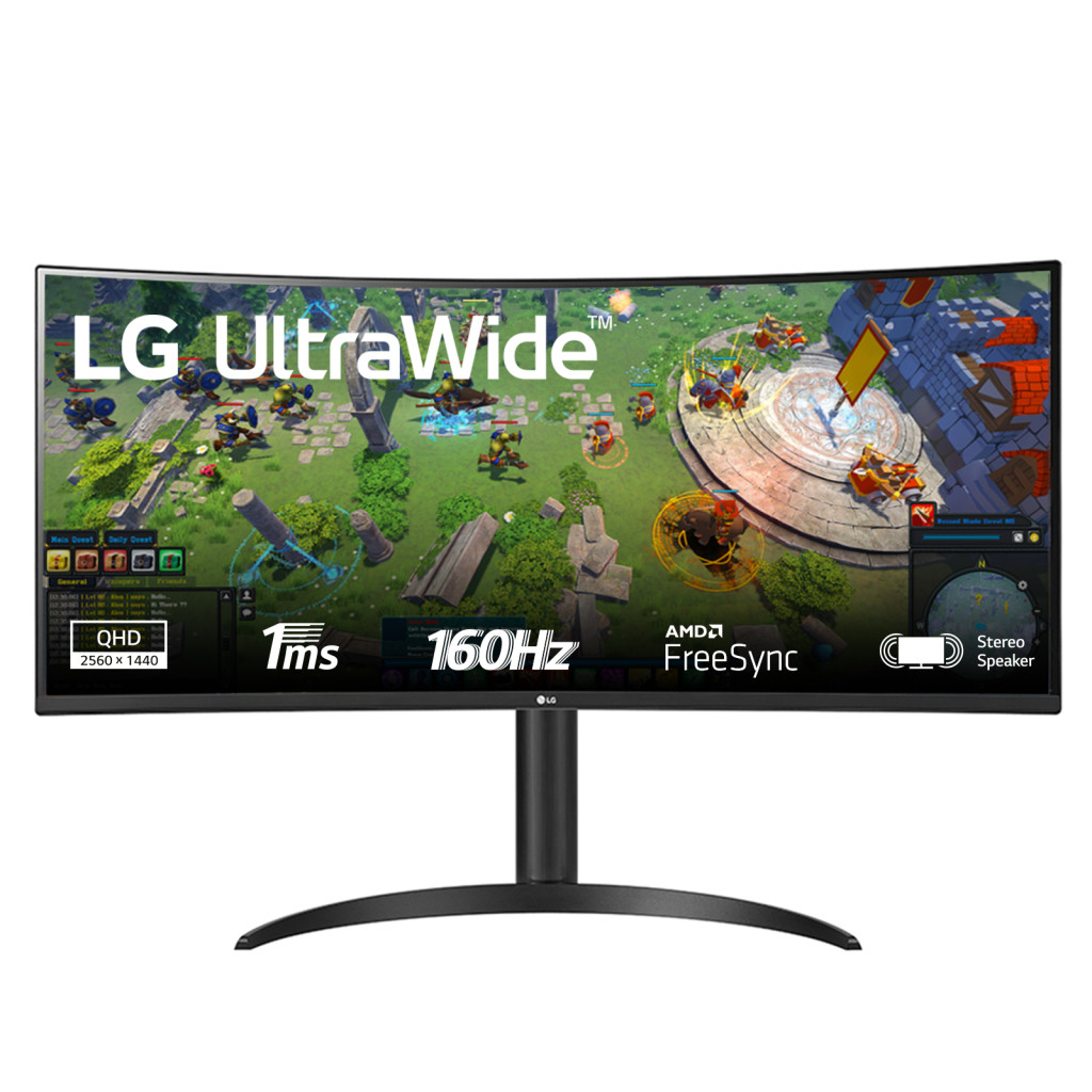 LG | Curved UltraWide Monitor | 34WP65CP-B | 34 " | VA | QHD | 21:9 | 160 Hz | 5 ms | 3440 x 1440 | 300 cd/m² | HDMI ports quantity 2 | Black