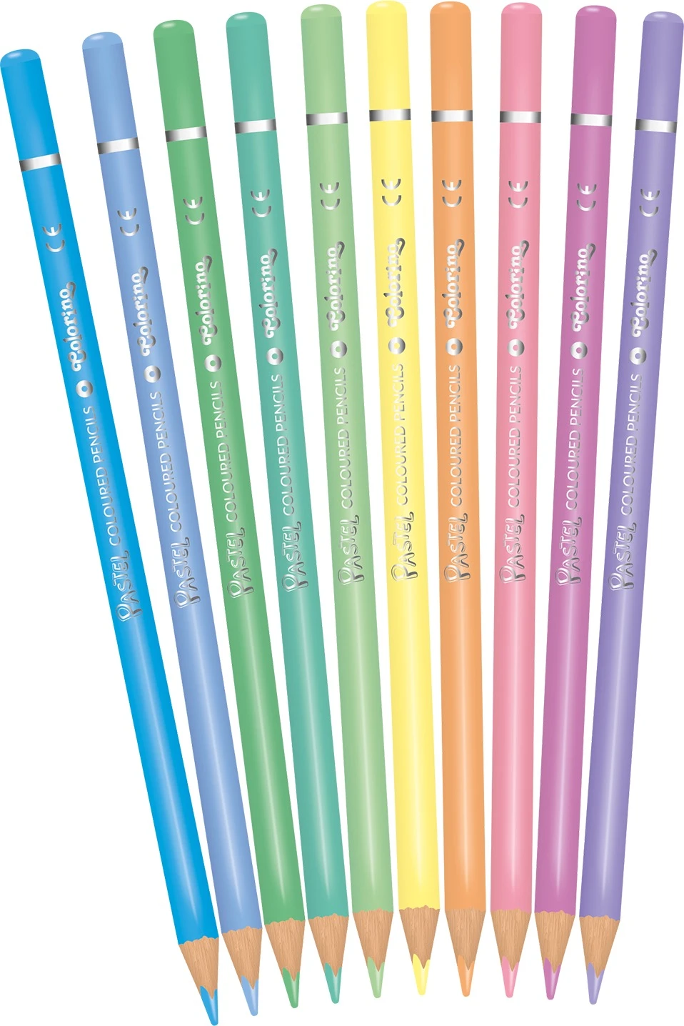 Värvilised pliiatsid Colorino,10 värvi, pastelsed toonid