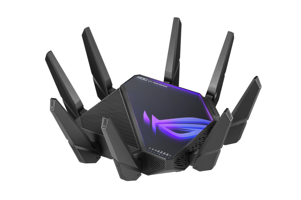 Wifi 6 802.11ax Quad-band Gigabit Gaming Router | ROG GT-AXE16000 Rapture | 802.11ax | 1148+4804+4804+48004 Mbit/s | 10/100/1000 Mbit/s | Ethernet LAN (RJ-45) ports 4 | Mesh Support Yes | MU-MiMO Yes | No mobile broadband | Antenna type External/Internal | 1xUSB 3.2, 1x USB 2.0 | month(s)