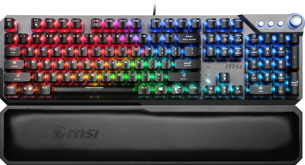 MSI | Gaming Keyboard | VIGOR GK71 SONIC BLUE | Gaming Keyboard | RGB LED light | US | Wired | Black | Numeric keypad | Blue Switches