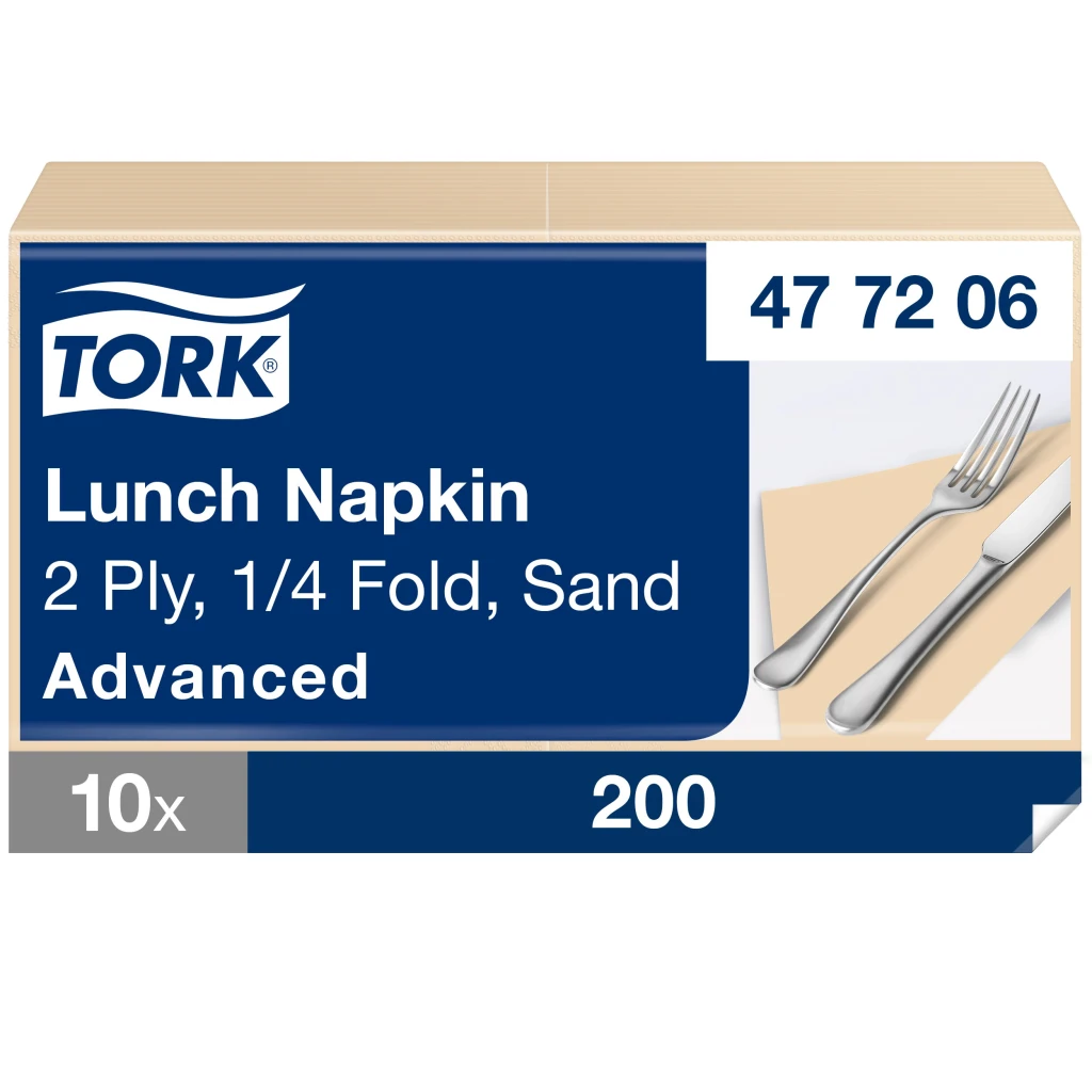 Salvrätikud TORK, pehmed, kahvatukollane, 2kih., 33x32,6cm, 200 tk, 477206