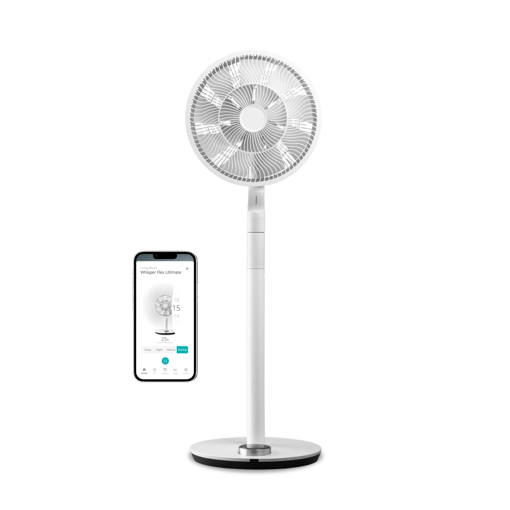 Duux | Fan | Whisper Flex Ultimate Smart | Stand Fan | White | Diameter 34 cm | Number of speeds 30 | Oscillation | 3-26 W | Remote control