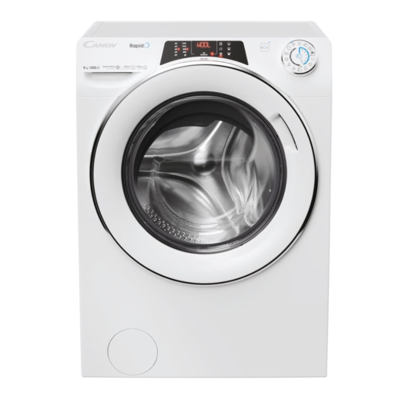 Candy | Washing Machine | RO1284DWMCT/1-S | Energy efficiency class A | Front loading | Washing capacity 8 kg | 1200 RPM | Depth 53 cm | Width 60 cm | TFT | Steam function | Wi-Fi | White