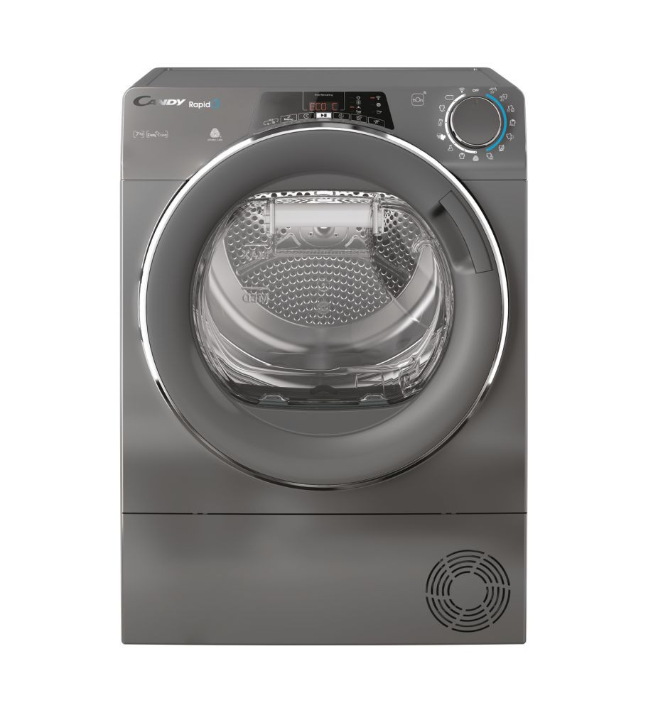 Candy | RO4 H7A2TCERX-S | Dryer Machine | Energy efficiency class A++ | Front loading | 7 kg | TFT | Depth 46.5 cm | Wi-Fi | Grey