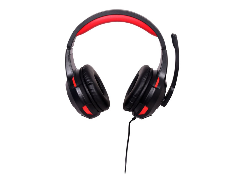 Kõrvaklapid Gembird Surround, sisseehitatud mikrofon, must-punane