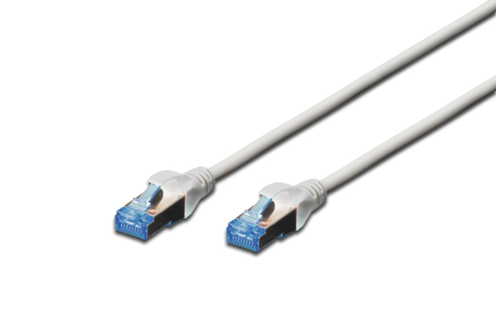 Digitus | Patch cord | CAT 5e F-UTP | PVC AWG 26/7 | 3 m | Grey | Modular RJ45 (8/8) plug