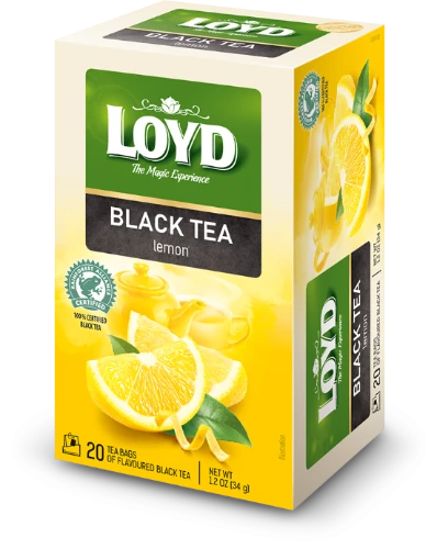 Must tee LOYD sidruni aroomiga, 20 x 2g