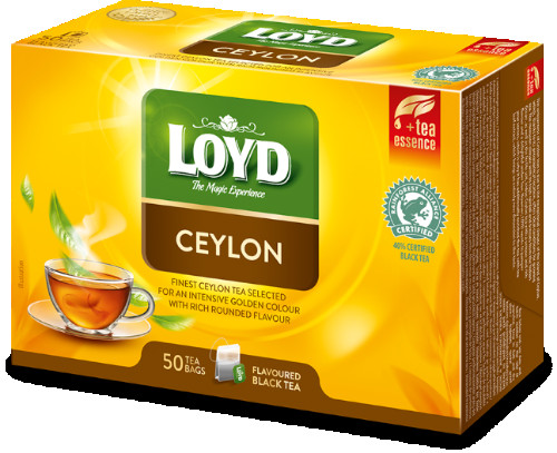 Maitsestatud must tee LOYD Ceylon 50 x 2g