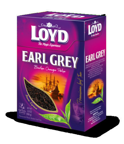 Maitsestatud must tee LOYD Earl Gray, 100g