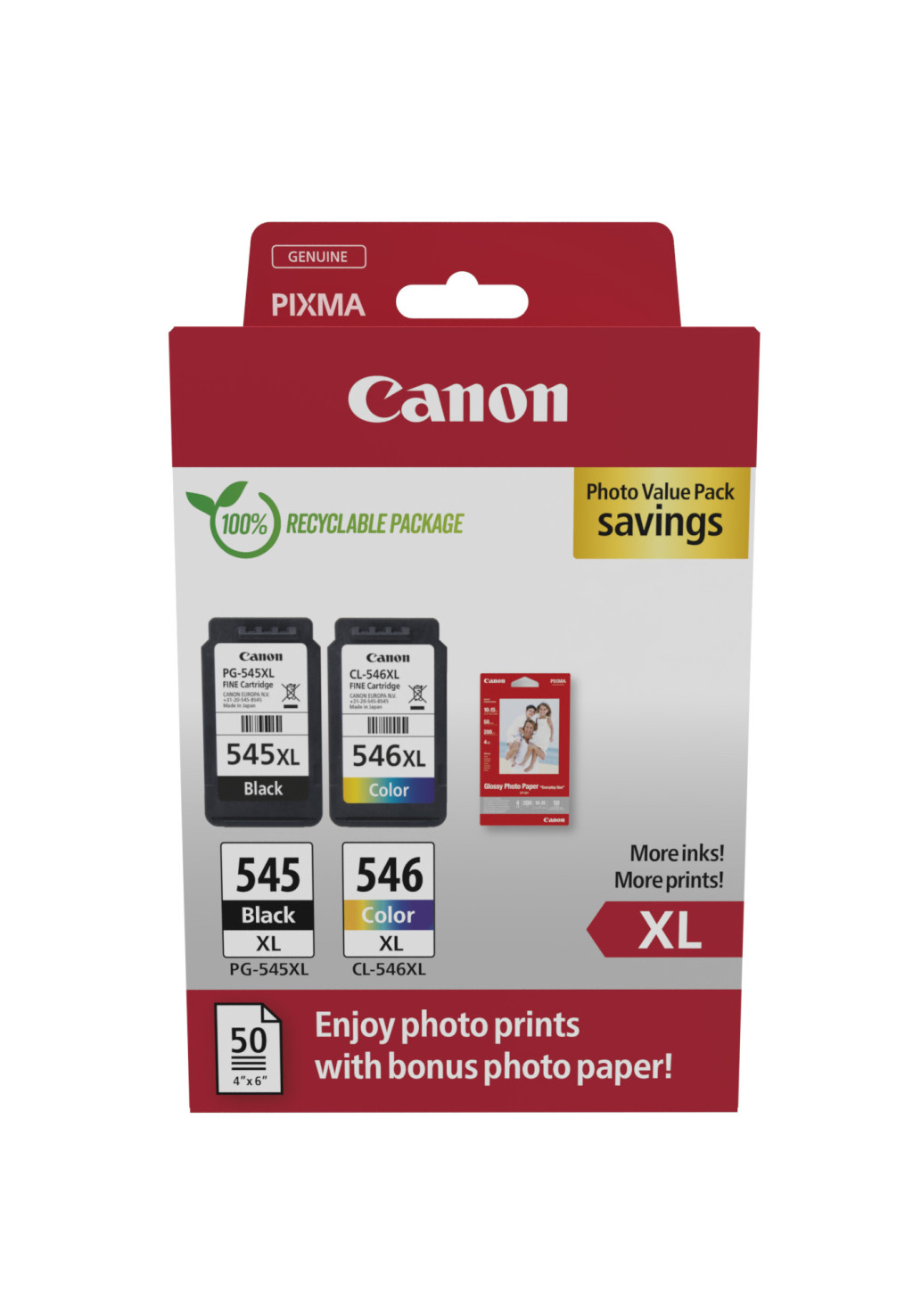 Canon 8286B011 tindikassett 2 tk Originaal Must, Tsüaan, Magenta, Kollane