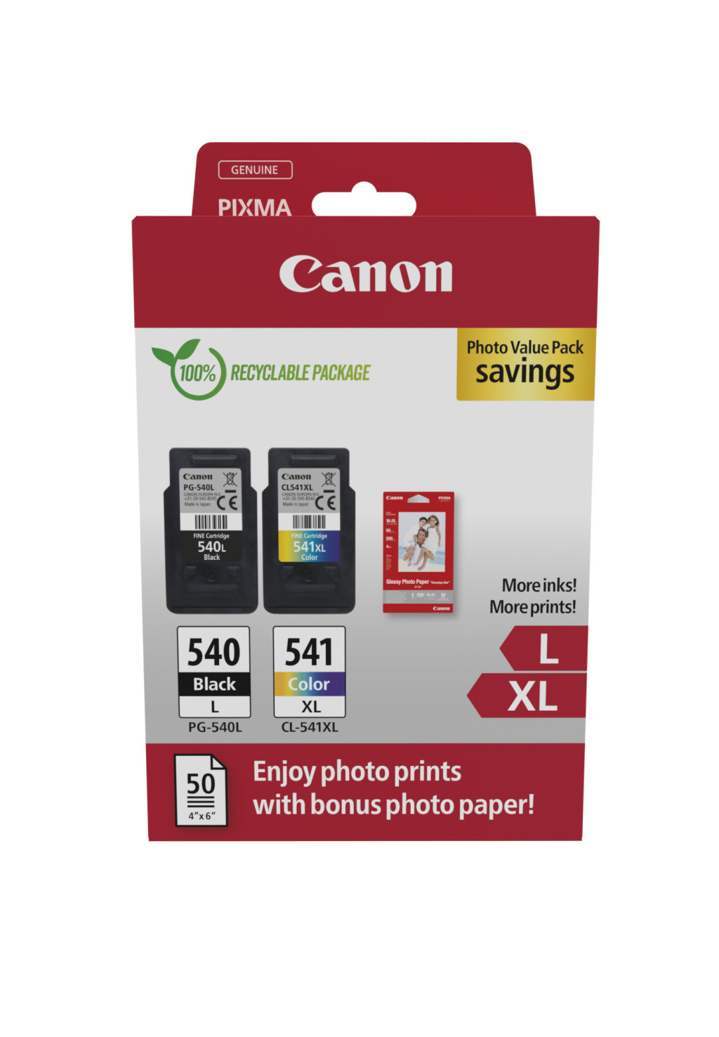 CANON PHOTO PACK PG-540L/CL-541XL Ink