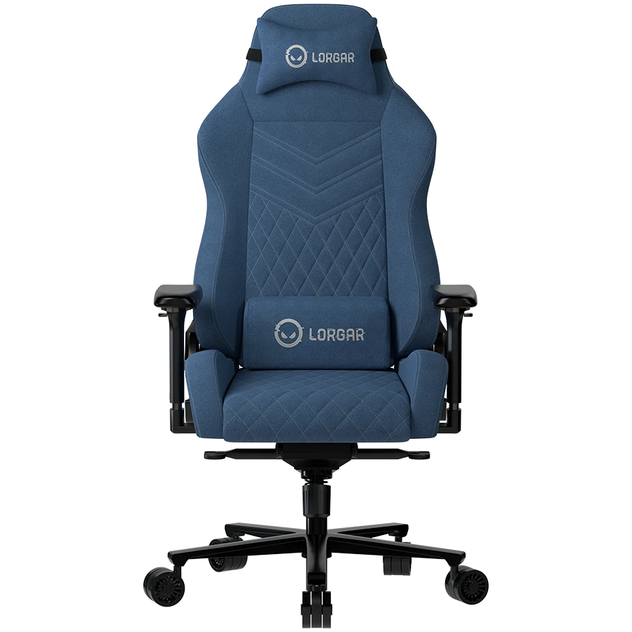 LORGAR Ace 422, Gaming chair, Anti-stain durable fabric, 1.8 mm metal frame, multiblock mechanism, 4D armrests, 5 Star aluminium base, Class-4 gas lift, 75mm PU casters, Blue