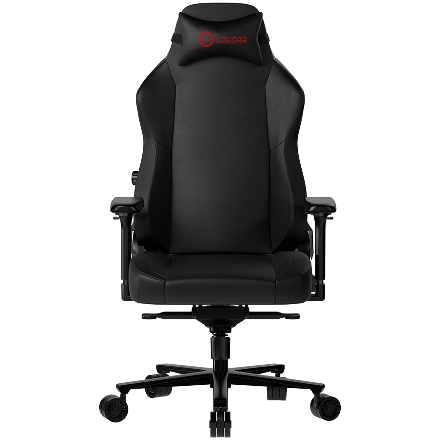 LORGAR Embrace 533, Gaming chair, PU eco-leather, 1.8 mm metal frame, multiblock mechanism, 4D armrests, 5 Star aluminium base, Class-4 gas lift, 75mm PU casters, Black