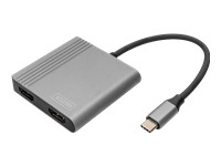 DIGITUS USB-C-2x HDMI Adapt 18cm 4K/30Hz