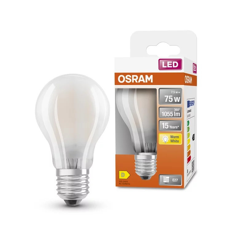 Osram Parathom Classic Filament 75 non-dim 7,5W/827 E27 bulb | Osram | Parathom Classic Filament | E27 | 7.5 W | Warm White