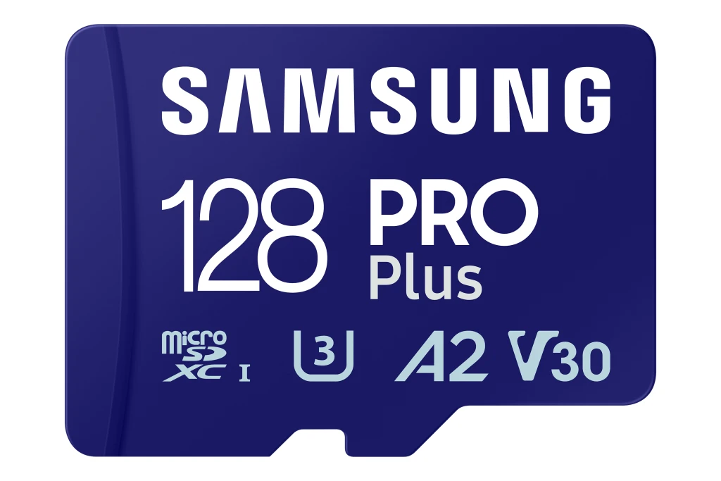 Samsung | MicroSD Card with SD Adapter | PRO Plus | 128 GB | microSDXC Memory Card | Flash memory class U3, V30, A2 | SD adapter