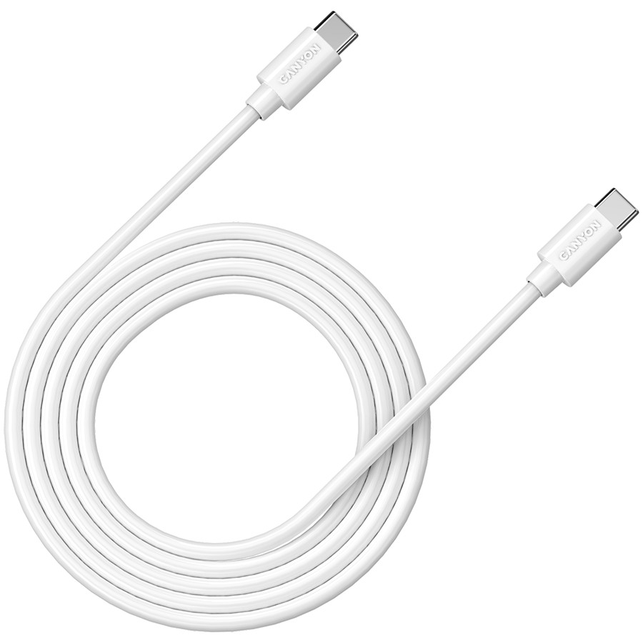 CANYON cable C-12 USB-C to USB-C 100W 2m White