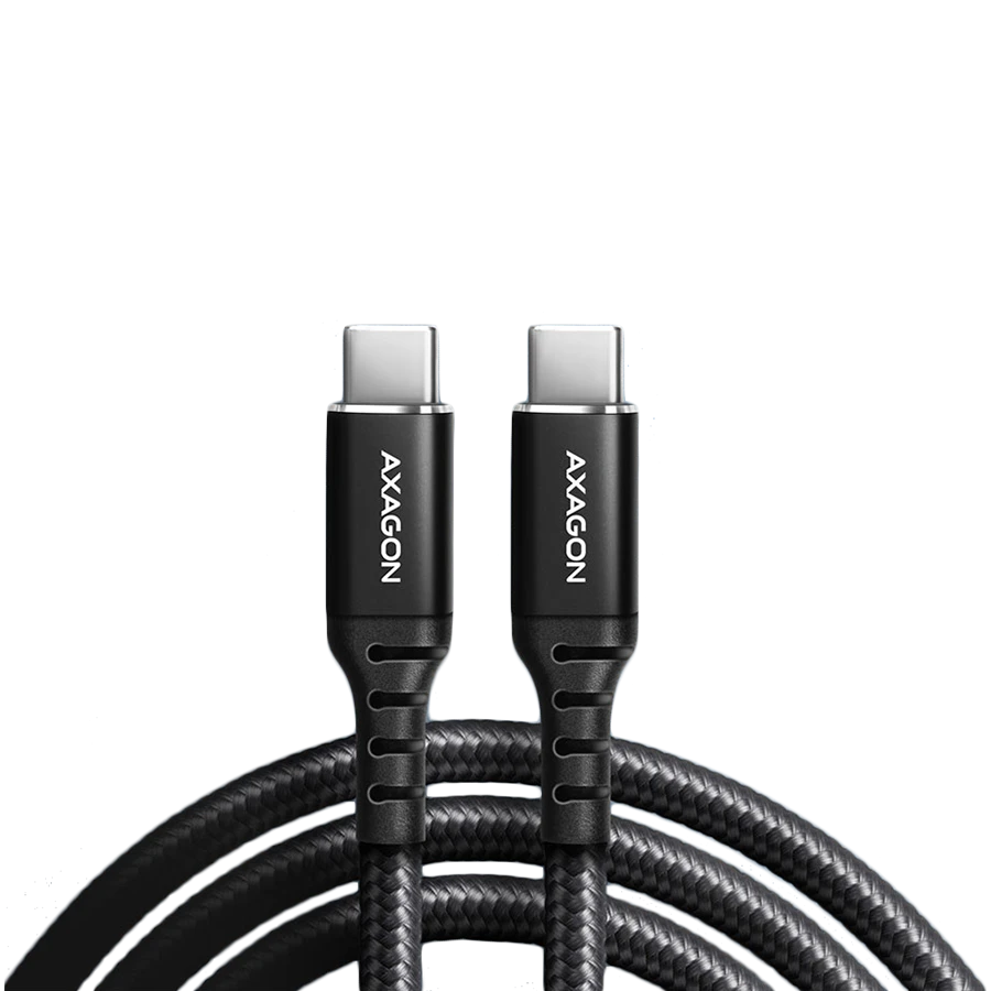 Axagon Data and charging USB 2.0 cable length 3 m. 3A. PD 60W, 3A. Black braided.