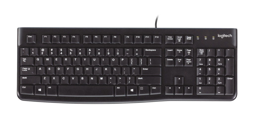 LOGI K120 Corded Keyboard black OEM UK