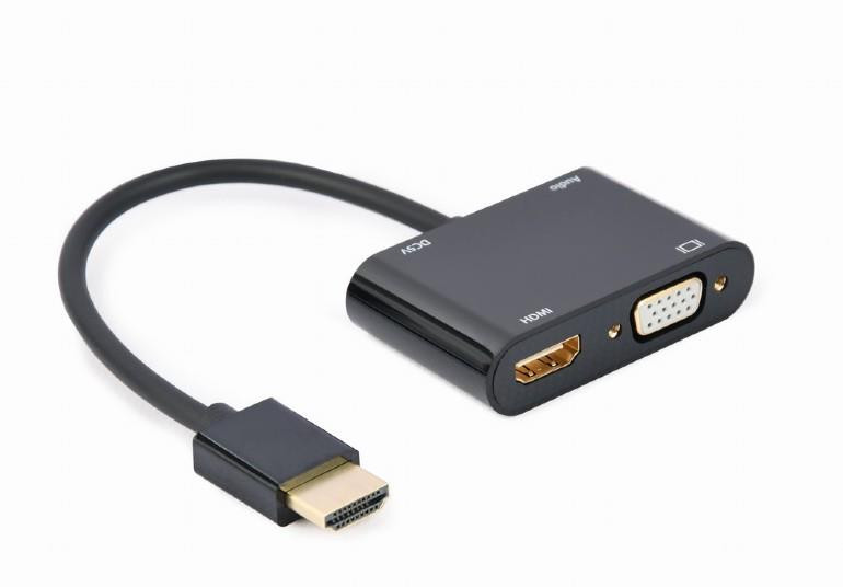 I/O ADAPTER HDMI TO HDMI/VGA/A-HDMIM-HDMIFVGAF-01 GEMBIRD