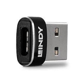 Lindy 41884 kaabli soomuutja USB Type-A USB Type-C Must