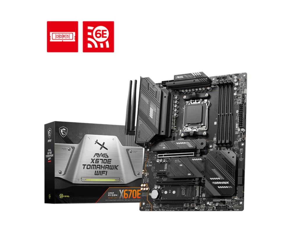 MSI MAG X670E TOMAHAWK WIFI emaplaat AMD X670 Protsessoripesa AM5 ATX