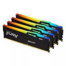 Kingston Technology FURY Beast RGB mälumoodul 128 GB 4 x 32 GB DDR5