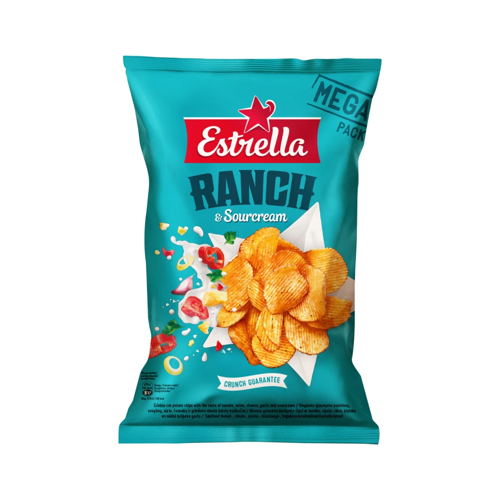 Sakilised ESTRELLA RANCH  kartulikrõpsud 250 g