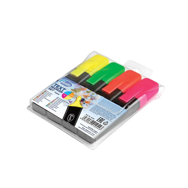 Tekstimarker  Forofis, 4 värvi komplekt
