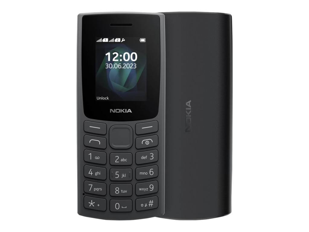 Nokia 105 (2023) TA-1557 Charcoal 1.8 " TFT LCD 120 x 160  pixels Dual SIM Mini Sim 3G USB version microUSB 1000 mAh