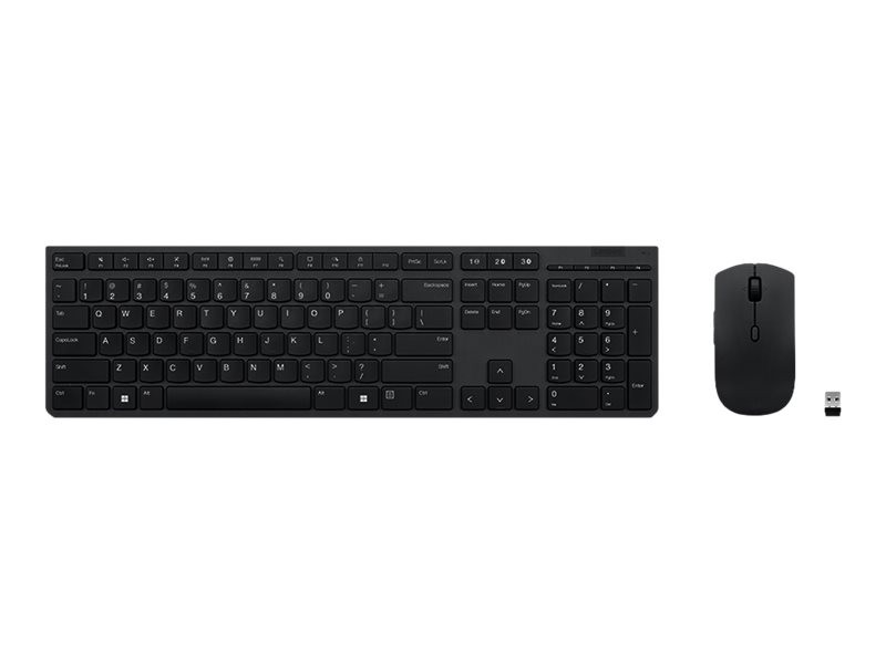 Lenovo | Professional Wireless Rechargeable Keyboard and Mouse Combo | Keyboard and Mouse Set | Wireless | Mouse included | Estonia | Bluetooth | Grey