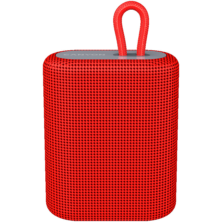 CANYON BSP-4, Bluetooth Speaker, BT V5.0, BLUETRUM AB5365A, TF card support, Type-C USB port, 1200mAh polymer battery, Red, cable length 0.42m, 114*93*51mm, 0.29kg