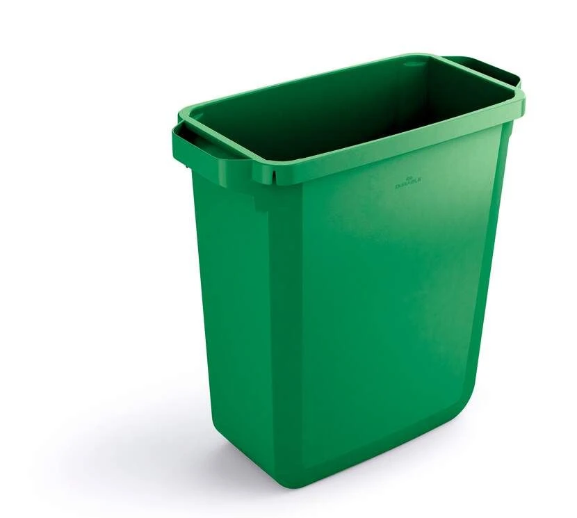 Prügikast DURABIN® 60L, roheline, ristkülikukujuline. (kaas eraldi ostetav)