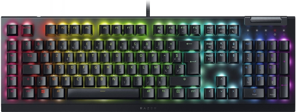 Razer | Mechanical Gaming Keyboard | BlackWidow V4 X | Mechanical Gaming Keyboard | Wired | Russian | Black | Green Mechanical Switches