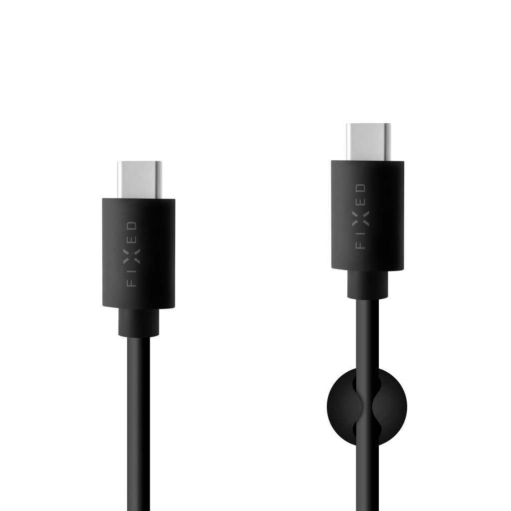 Fixed | Data And Charging Cable With USB-C/USB-C Connectors and PD support | Black