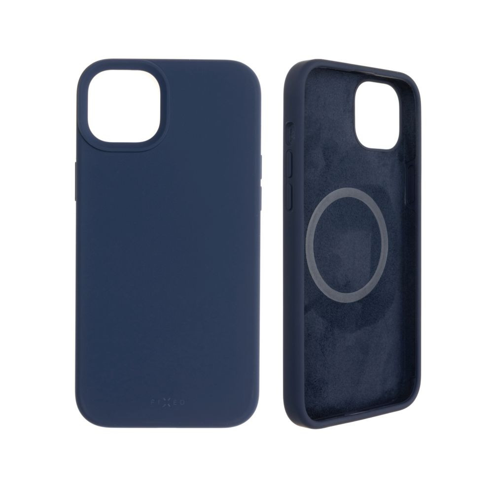 Fixed | MagFlow with MagSafe support | Back cover | Apple | iPhone 14 Plus | Liquid silicon | Blue