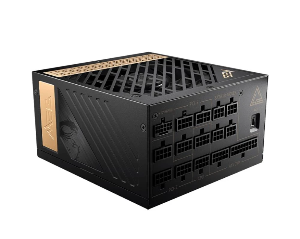 MSI MEG AI1300P PCIE5 toiteallika komponent 1300 W 24-pin ATX ATX Must