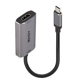 Lindy 43327 videokaabliadapter 0,11 m USB tüüp-C HDMI Must, Hall