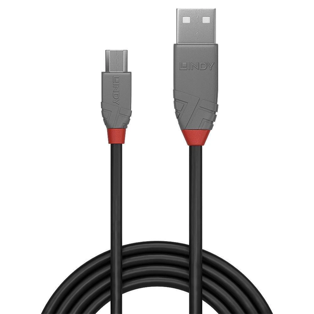 Lindy 36735 USB-kaabel USB 2.0 5 m USB A Micro-USB B Must, Hall