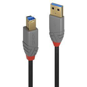 Lindy 36744 USB-kaabel 5 m USB 3.2 Gen 1 (3.1 Gen 1) USB A USB B Must