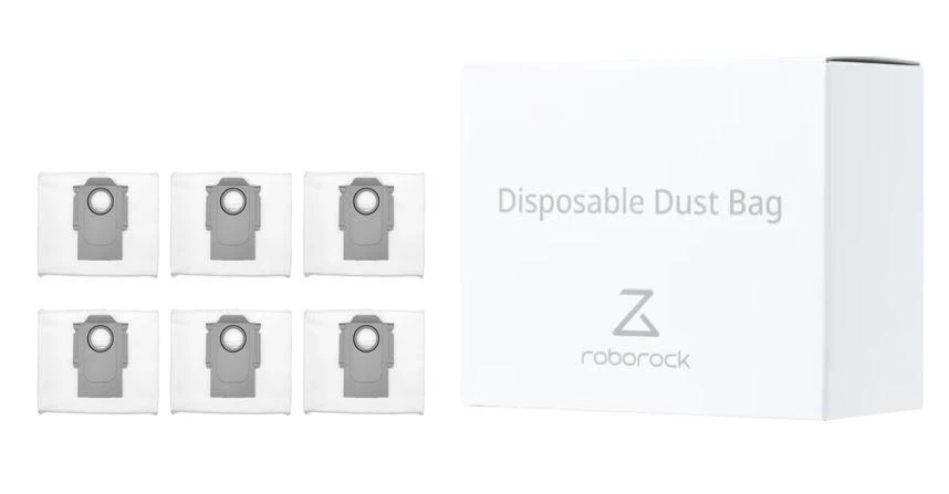 Vacuum Cleaner Accessory|ROBOROCK|Disposable Dust Bag 6pcs|White|For OC0/Q70+/Q70 Max+/OC5/Q75+/Q75 Max+/Q55+/O35/S75 MaxV Ultra/S70 Pro Ultra/S80 Pro Ultra/S85 Pro Ultra/OC0-D/S80+/Q80 Max+/OC5-D/S85+/Q85 Max+/Q55 Pro+/S70 Max Ultra/S75 Max Ultra/Q55 Max+/Q55 DuoRoller+|8.02.0132
